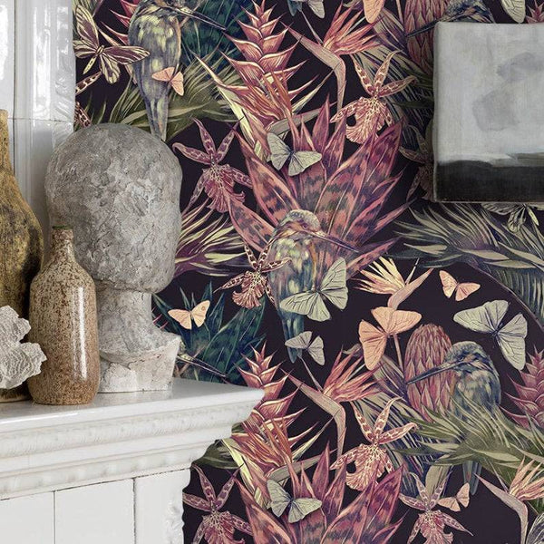 Floral Vintage Self adhesive wallpaper Flower Peel and stick Wallpaper - Luzen&Co