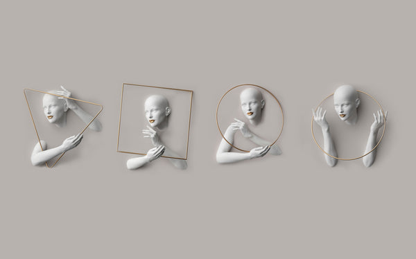 Woman Figured Sculpture Wall Mural Art Wallpaper - Luzen&Co