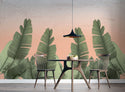 Big Tropical Leaves Gradient Self Adhesive Wallpaper