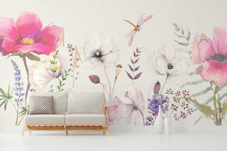 Soft Big Flowers Wallpaper - Luzen&Co