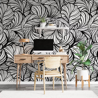 Artistic Floral Pattern Removable Wallpaper