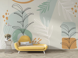 Minimalist Leaves Wallpaper - Luzen&Co