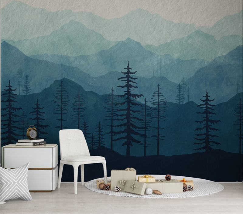 Mountain Landscape Self adhesive Wallpaper