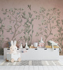 Soft Flowers and Birds Peel and Stick Wallpaper