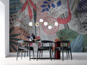 Abstract Floral Wallpaper Self adhesive wallpaper