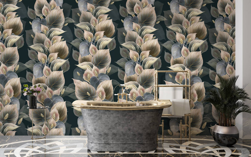 Leaf Column Self adhesive Wallpaper - Luzen&Co