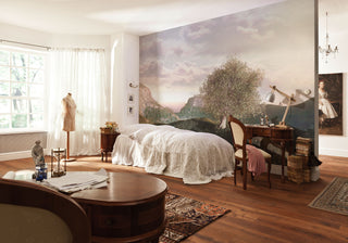 Mountain and Big Sycamore Landscape Wallpaper