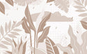 Pastel Tones Big Leaves Self adhesive Wallpaper
