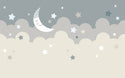 Cloudy Sky Stars and Moon Kids Wallpaper, Wall sticker, Wall poster, Wall Decal - Luzen&co