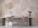 Soft Leaves and Circles Peel and Stick Wallpaper - Luzen&Co