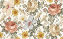 Floral Vintage Self adhesive wallpaper Flower Peel and stick Wallpaper - Luzen&Co