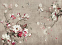 Beautiful Designed Nude Tones Flowers Self adhesive wallpaper