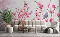 Pink Apricot Flowers Self adhesive Wallpaper
