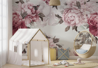 Vintage floral Self adhesive wallpaper, MuralPeel and stick Wallpaper - Luzen&Co