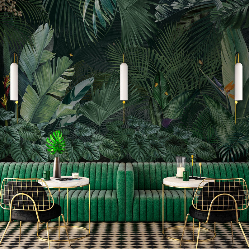 Big Tropical Leaves Self Adhesive Wallpaper