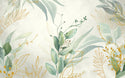 Soft Leaves Watercolor Wallpaper