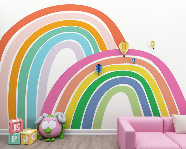 Fun Colors Rainbow Wallpaper, Wall sticker, Wall poster