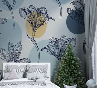 Lotus Flowers Self adhesive Wallpaper