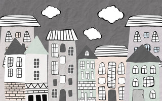 Cartoon Buildings Kids Wallpaper