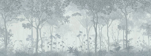 Blue Tones Foggy Self adhesive Wallpaper