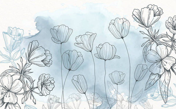 Sky Background Poppy Wallpaper