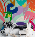 Vivid Colors Flowers Wallpaper, Wall sticker, Wall poster