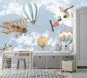 Planes And Hot Air Balloons Kids Wallpaper