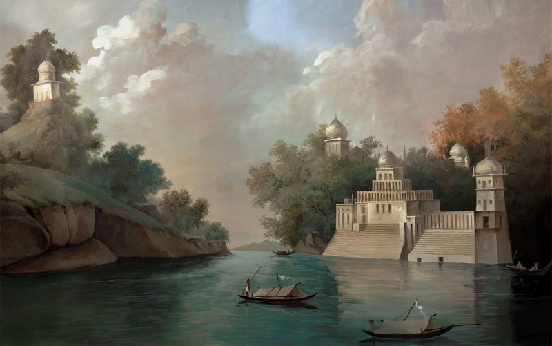 Oilpainting Outlook Landscape Wall Poster Wallpaper