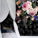 Dark Background Flower Self adhesive Wallpaper
