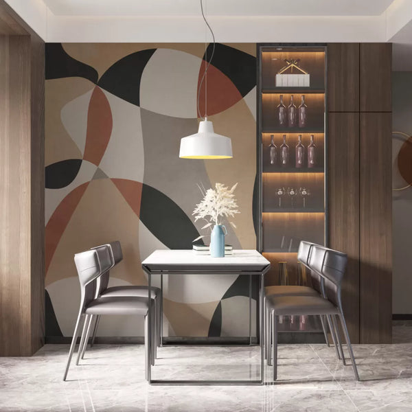 Soft Abstract Shapes Wall Mural Wallpaper