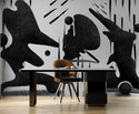 Black Human Figures Modern Peel and Stick Wallpaper - Luzenandco Australia