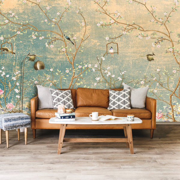 Natural Tones Floral Wallpaper in Australia - Luzen&Co