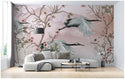 Mountain Landscape Floral Self adhesive Wallpaper