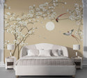 Soft Flowers and Birds 3D effect Wallpaper