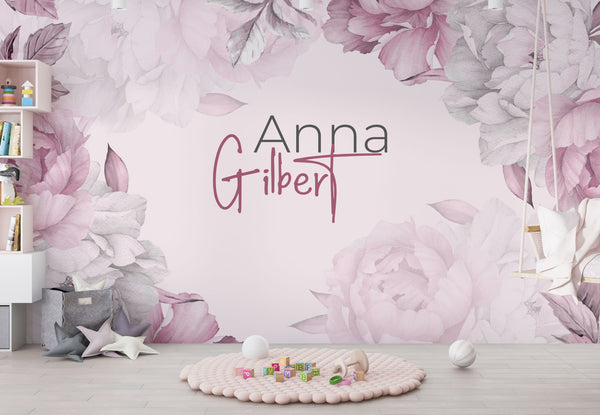 Vintage floral Self adhesive wallpaper, MuralPeel and stick Wallpaper - Luzen&Co