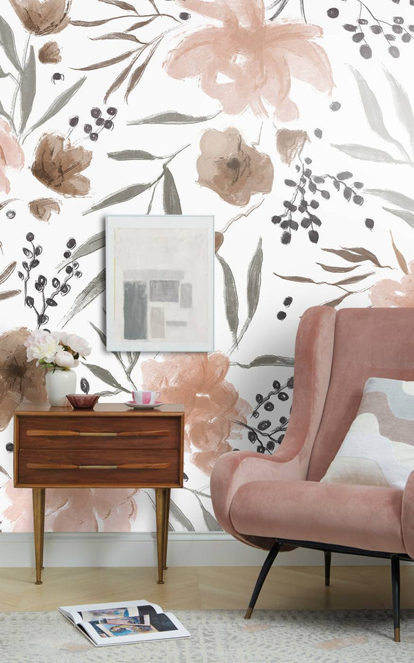 Pastel Colored Flowers Wallpaper