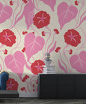 Red and Pink Flowers Wallpaper