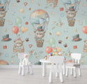 Teddy Bears Flying in Balloon Wallpaper - Luzen&Co