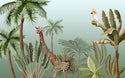 Tropical Self adhesive Wallpaper Peel and stick wallpaper - Luzen&Co