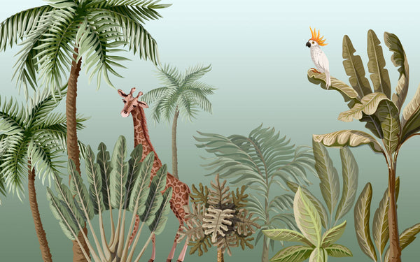 Tropical Self adhesive Wallpaper Peel and stick wallpaper - Luzen&Co