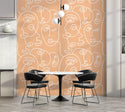 Linear Portraits Wallpaper Wall Mural Wallpaper - Luzen&Co Australia