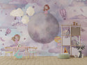 Purple Clouds Unicorns Self adhesive Wallpaper,, Wall sticker, Wall poster