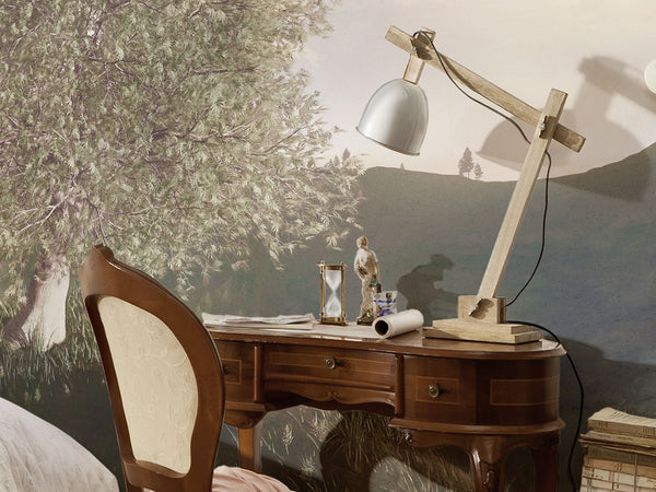 Mountain and Big Sycamore Landscape Wallpaper