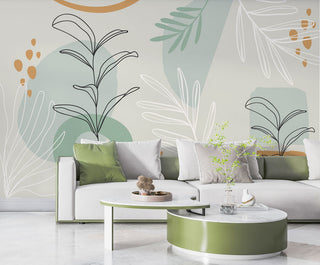 Minimalist Leaves Wallpaper - Luzen&Co