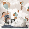 Cloudy Sky Flying Animals Self adhesive wallpaper, Wall sticker, Wall poster, Wall Decal - Luzen&co