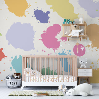 Brush Stroke Colorful Kids Wallpaper
