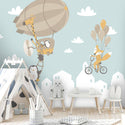 Cloudy Sky Air Balloon Wallpaper, Wall sticker, Wall poster, Wall Decal - Luzen&co