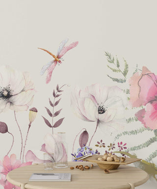 Soft Big Flowers Wallpaper - Luzen&Co