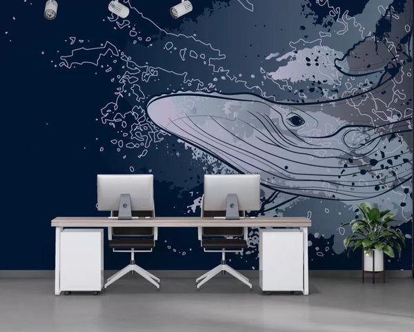 Bird Feather Sooty Colors Wall Mural Self adhesive Wallpaper