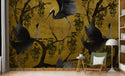 Flowers and Birds Pattern Wallpaper